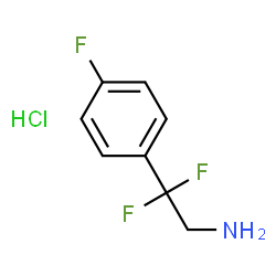 ChemSpider 2D Image | 2,2-difluoro-2-(4-fluorophenyl)ethanamine hydrochloride | C8H9ClF3N