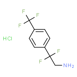 ChemSpider 2D Image | 2,2-difluoro-2-(4-(trifluoromethyl)phenyl)ethanamine hydrochloride | C9H9ClF5N