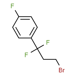 ChemSpider 2D Image | 1-(3-Bromo-1,1-difluoropropyl)-4-fluorobenzene | C9H8BrF3