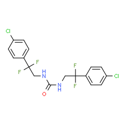 ChemSpider 2D Image | 1,3-bis(2-(4-chlorophenyl)-2,2-difluoroethyl)urea | C17H14Cl2F4N2O