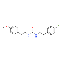 ChemSpider 2D Image | 1-(4-fluorophenethyl)-3-(4-methoxyphenethyl)urea | C18H21FN2O2