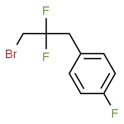ChemSpider 2D Image | 1-(3-Bromo-2,2-difluoropropyl)-4-fluorobenzene | C9H8BrF3