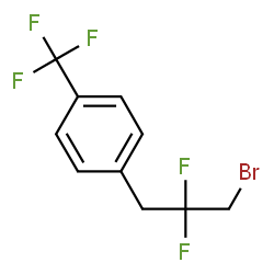 ChemSpider 2D Image | 1-(3-Bromo-2,2-difluoropropyl)-4-(trifluoromethyl)benzene | C10H8BrF5