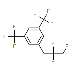 ChemSpider 2D Image | 1-(3-Bromo-2,2-difluoropropyl)-3,5-bis(trifluoromethyl)benzene | C11H7BrF8