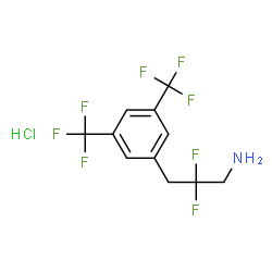 ChemSpider 2D Image | 3-(3,5-bis(trifluoromethyl)phenyl)-2,2-difluoropropan-1-amine hydrochloride | C11H10ClF8N