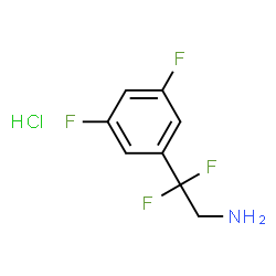 ChemSpider 2D Image | 2,2-difluoro-2-(3,5-difluorophenyl)ethanamine hydrochloride | C8H8ClF4N