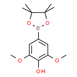 ChemSpider 2D Image | 2,6-Dimethoxy-4-(4,4,5,5-tetramethyl-1,3,2-dioxaborolan-2-yl)phenol | C14H21BO5