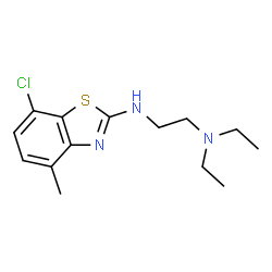 ChemSpider 2D Image | N'-(7-Chloro-4-methyl-1,3-benzothiazol-2-yl)-N,N-diethyl-1,2-ethanediamine | C14H20ClN3S
