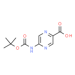 ChemSpider 2D Image | 5-BOC-AMINO-PYRAZINE-2-CARBOXYLIC ACID | C10H13N3O4