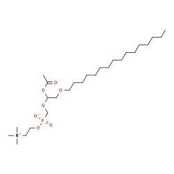 ChemSpider 2D Image | 2-(Trimethylammonio)ethyl {[1-acetoxy-2-(hexadecyloxy)ethoxy]methyl}phosphonate | C26H54NO7P