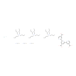 ChemSpider 2D Image | 2,6-bis(4-carboxylato-2-pyridyl)pyridine-4-carboxylate; ruthenium(2+); tetrabutylammonium; triisothiocyanate | C69H116N9O6RuS3