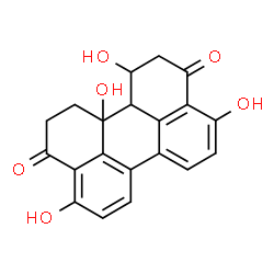 ChemSpider 2D Image | 1,4,9,12a-Tetrahydroxy-1,2,11,12,12a,12b-hexahydro-3,10-perylenedione | C20H16O6