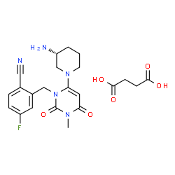 ChemSpider 2D Image | Trelagliptin succinate | C22H26FN5O6