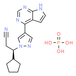 ChemSpider 2D Image | Ruxolitinib phosphate | C17H21N6O4P