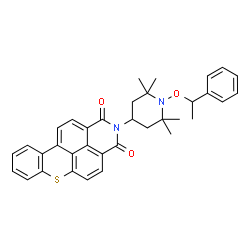 ChemSpider 2D Image | 2-[2,2,6,6-Tetramethyl-1-(1-phenylethoxy)-4-piperidinyl]-1H-benzo[3,4]isothiochromeno[7,8,1-def]isoquinoline-1,3(2H)-dione | C35H34N2O3S