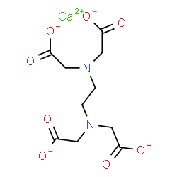 ChemSpider 2D Image | Acetate, 2,2',2'',2'''-(1,2-ethanediyldinitrilo)tetrakis-, calcium salt (1:1) | C10H12CaN2O8