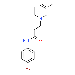 ChemSpider 2D Image | N-(4-Bromophenyl)-N~3~-ethyl-N~3~-(2-methyl-2-propen-1-yl)-beta-alaninamide | C15H21BrN2O