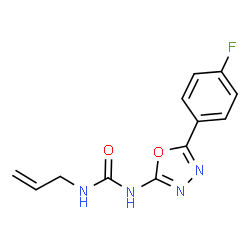 ChemSpider 2D Image | 1-Allyl-3-[5-(4-fluorophenyl)-1,3,4-oxadiazol-2-yl]urea | C12H11FN4O2