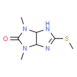 ChemSpider 2D Image | 4,6-dimethyl-2-(methylthio)-3a,6a-dihydro-1H-imidazo[4,5-d]imidazol-5-one | C7H12N4OS