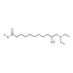 ChemSpider 2D Image | Methyl 11-(diethylamino)-10-hydroxyundecanoate | C16H33NO3