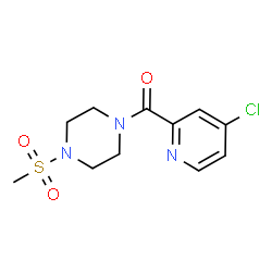 ChemSpider 2D Image | (4-Chloro-2-pyridinyl)[4-(methylsulfonyl)-1-piperazinyl]methanone | C11H14ClN3O3S