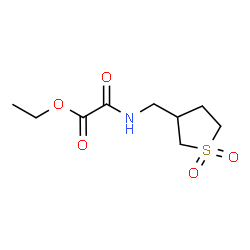 ChemSpider 2D Image | Ethyl {[(1,1-dioxidotetrahydro-3-thiophenyl)methyl]amino}(oxo)acetate | C9H15NO5S