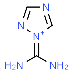 ChemSpider 2D Image | 1-(Diaminomethylene)-1H-1,2,4-triazol-1-ium | C3H6N5