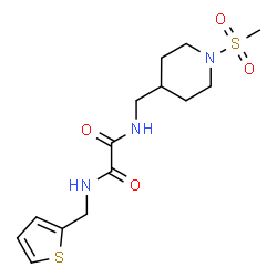 ChemSpider 2D Image | N-{[1-(Methylsulfonyl)-4-piperidinyl]methyl}-N'-(2-thienylmethyl)ethanediamide | C14H21N3O4S2