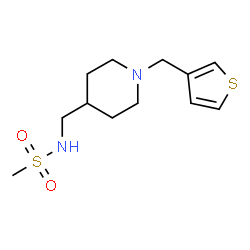 ChemSpider 2D Image | N-{[1-(3-Thienylmethyl)-4-piperidinyl]methyl}methanesulfonamide | C12H20N2O2S2