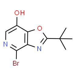 ChemSpider 2D Image | 4-bromo-2-tert-butyl-[1,3]oxazolo[4,5-c]pyridin-7-ol | C10H11BrN2O2