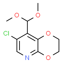 ChemSpider 2D Image | 7-chloro-8-(dimethoxymethyl)-2H,3H-[1,4]dioxino[2,3-b]pyridine | C10H12ClNO4
