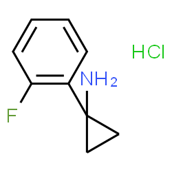 ChemSpider 2D Image | 1-(2-Fluorophenyl)cyclopropanamine hydrochloride | C9H11ClFN