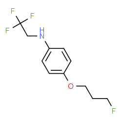 ChemSpider 2D Image | 4-(3-Fluoropropoxy)-N-(2,2,2-trifluoroethyl)aniline | C11H13F4NO