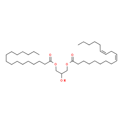 ChemSpider 2D Image | 1-palmitoyl-3-linoleoylglycerol | C37H68O5