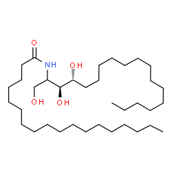 ChemSpider 2D Image | N-[(3S,4R)-1,3,4-Trihydroxy-2-octadecanyl]octadecanamide | C36H73NO4