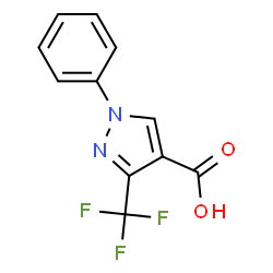 ChemSpider 2D Image | 1-Phenyl-3-(trifluoromethyl)-1H-pyrazole-4-carboxylic acid | C11H7F3N2O2