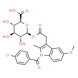 ChemSpider 2D Image | Indomethacin acyl glucuronide | C25H24ClNO10