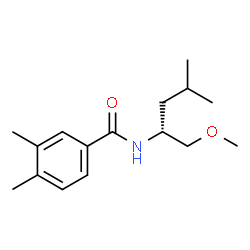 ChemSpider 2D Image | (R)-N-(1-Methoxy-4-methylpentan-2-yl)-3,4-dimethylbenzamide | C16H25NO2