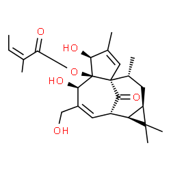 ChemSpider 2D Image | Ingenol 5-mebutate | C25H34O6