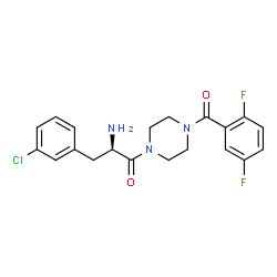 ChemSpider 2D Image | (2R)-2-Amino-3-(3-chlorophenyl)-1-[4-(2,5-difluorobenzoyl)-1-piperazinyl]-1-propanone | C20H20ClF2N3O2