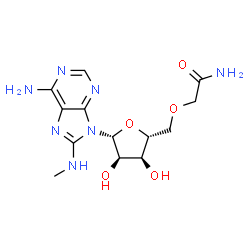 ChemSpider 2D Image | 5'-O-(2-Amino-2-oxoethyl)-8-(methylamino)adenosine | C13H19N7O5