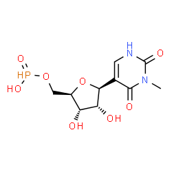 ChemSpider 2D Image | (1S)-1,4-Anhydro-5-O-[hydroxy(oxido)phosphoranyl]-1-(3-methyl-2,4-dioxo-1,2,3,4-tetrahydro-5-pyrimidinyl)-D-ribitol | C10H15N2O8P