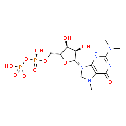ChemSpider 2D Image | N,N,7-trimethylguanosine 5'-(trihydrogen diphosphate) | C13H23N5O11P2