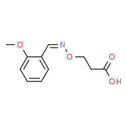 ChemSpider 2D Image | 3-{[(Z)-(2-Methoxybenzylidene)amino]oxy}propanoic acid | C11H13NO4