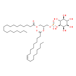ChemSpider 2D Image | 1-stearoyl-2-oleoyl-sn-glycero-3-phospho-1D-myo-inositol | C45H85O13P