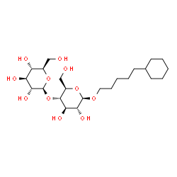 ChemSpider 2D Image | 5-Cyclohexylpentyl 4-O-beta-D-glucopyranosyl-beta-D-glucopyranoside | C23H42O11