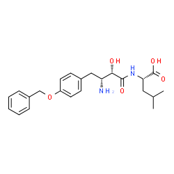 ChemSpider 2D Image | N-{(2S,3R)-3-Amino-4-[4-(benzyloxy)phenyl]-2-hydroxybutanoyl}-L-leucine | C23H30N2O5