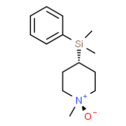 ChemSpider 2D Image | cis-4-[Dimethyl(phenyl)silyl]-1-methylpiperidine 1-oxide | C14H23NOSi