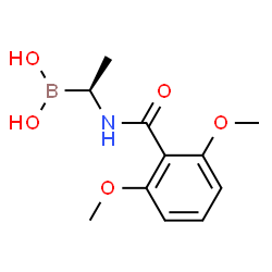 ChemSpider 2D Image | {(1S)-1-[(2,6-Dimethoxybenzoyl)amino]ethyl}boronic acid | C11H16BNO5