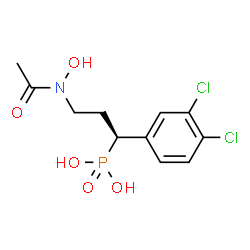 ChemSpider 2D Image | 3-(N-Hydroxyacetamido)-1-(3,4-Dichlorophenyl)propylphosphonic Acid | C11H14Cl2NO5P